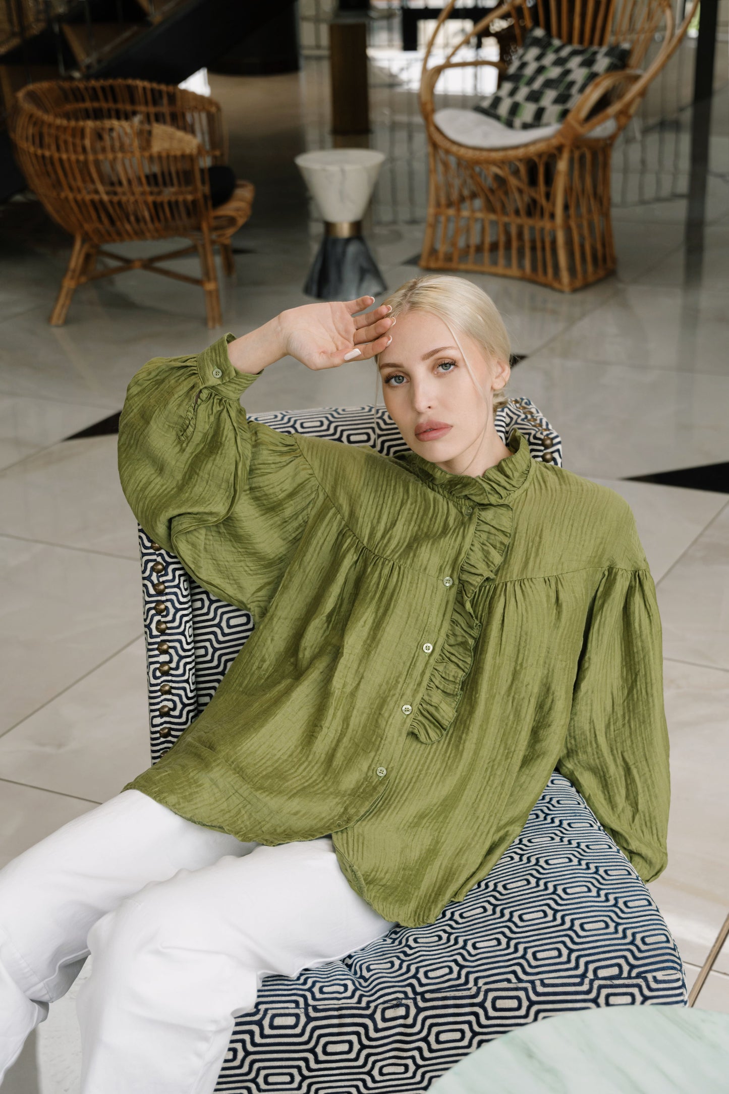 🌿 Chemise « AMALYA VERTE »