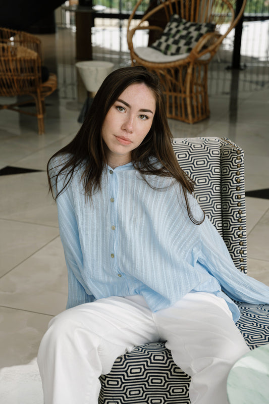 🌿 Chemise « ELENYA CELESTE »