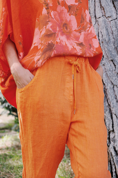 pantalon-droit-orange-lin